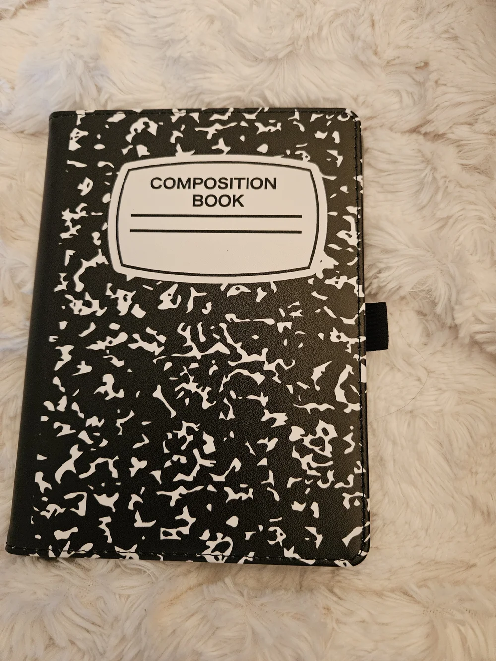 Kindle Case✨️Classic Black & White Composition Book with Elastic Closure